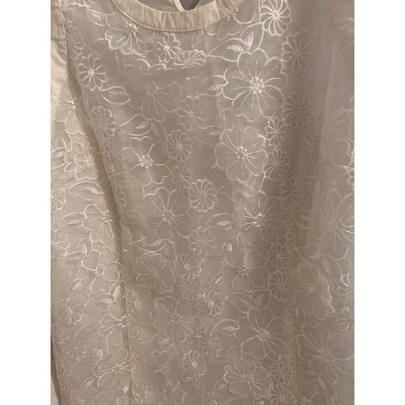 Van Heusen Women’s Cream Floral Lace Overlay Tank Top L - Picture 2 of 5